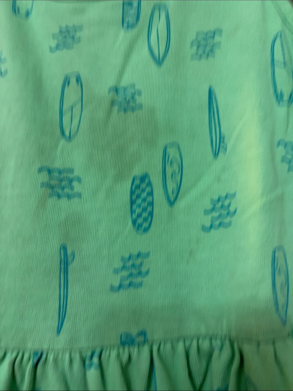 Cat & Jack Green Sleeveless Surfboard Print Dress